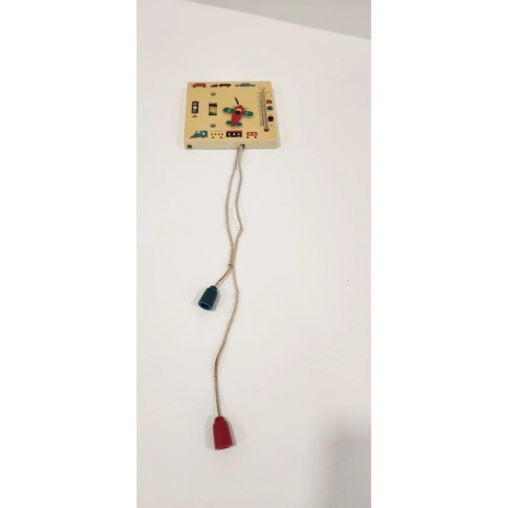 Vintage Termomete Yellow Plain/Train‎ Nursery  Switch Plate With Pull Strings